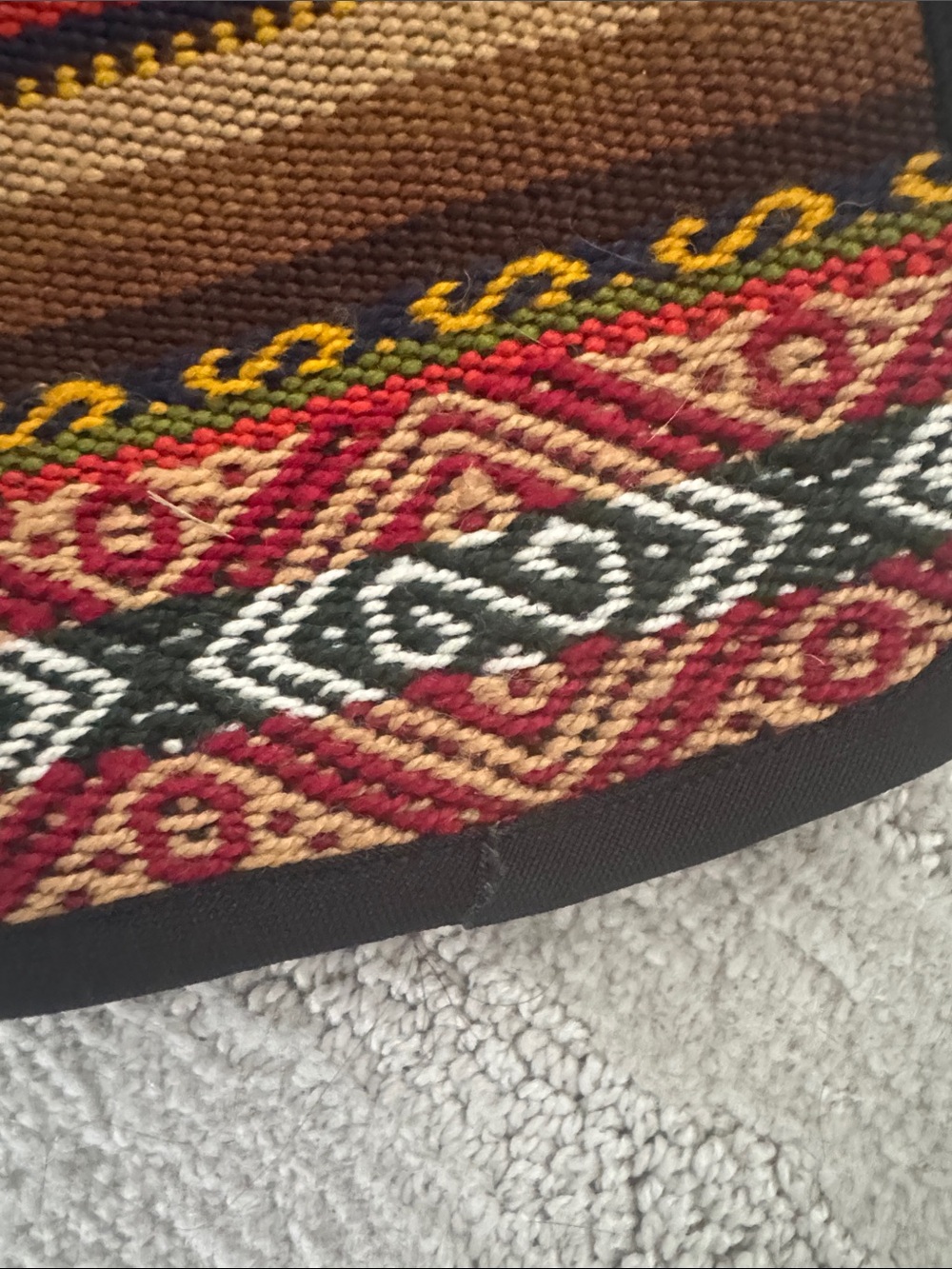 Vintage Bolivia Woven Crossbody Purse Southwestern Llama Embroidered Festival - Picture 9 of 9